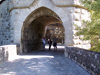 Rothenburg ob der Tauber. Kresten, Camilla, Kristian og Kristoffer i baggrunden til h�jre