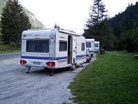 P-pladsen hvor vi sov i nat