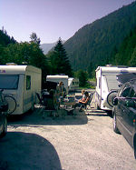 P-pladsen hvor vi sov i nat