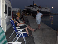 En times tid f�r afrejse fra Korfu