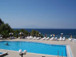 Camping Zante - poolen - udsigt til �en Kefalonia