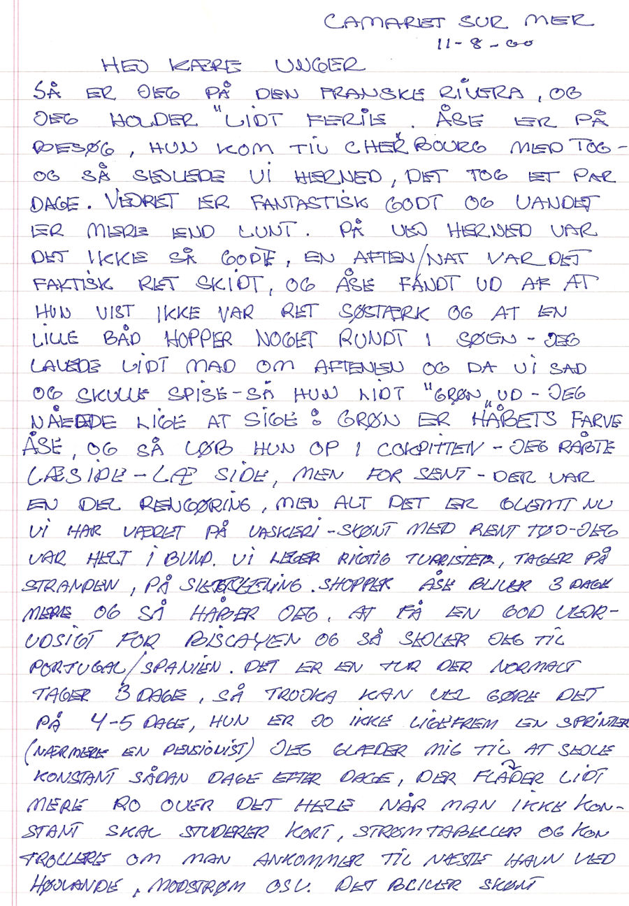 Brev til b�rnene - sendt 11. august 2000