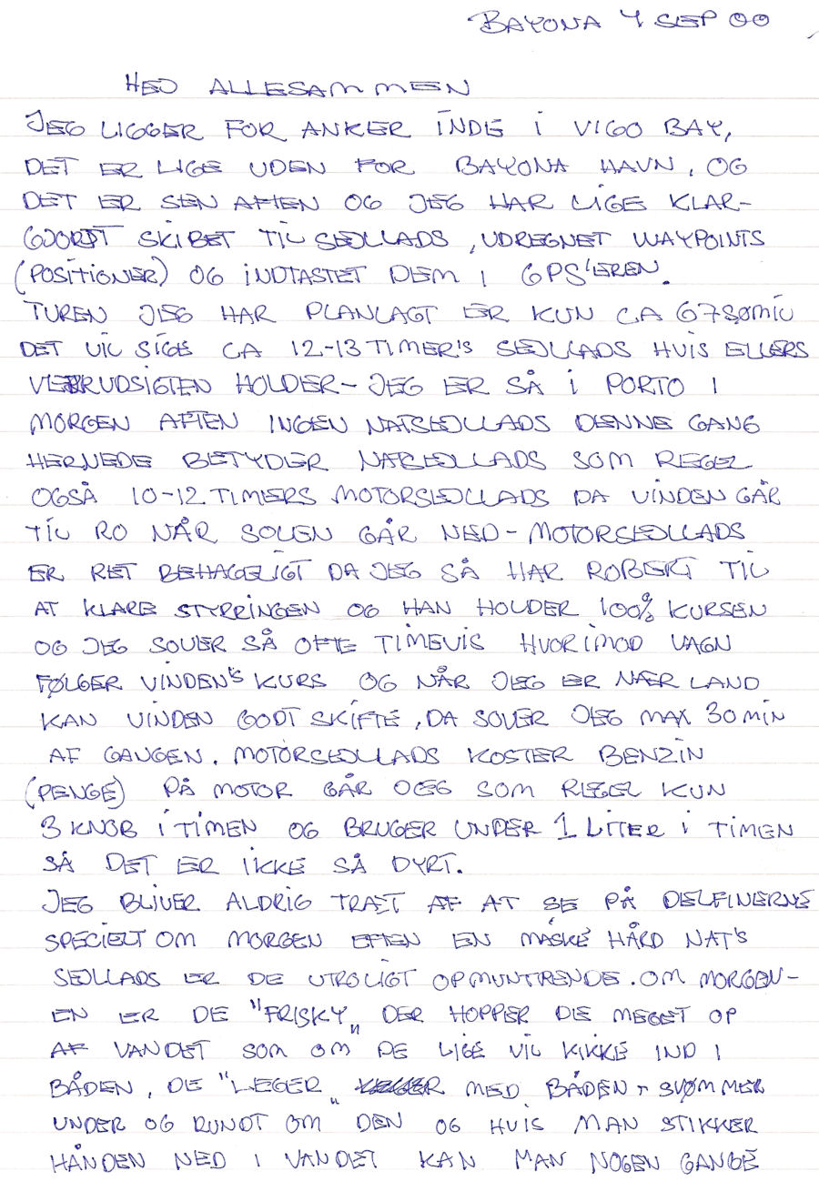 Brev til b�rnene - sendt 4. september 2000