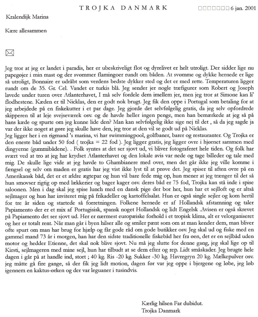 Email til b�rnene - sendt den 6. januar 2001