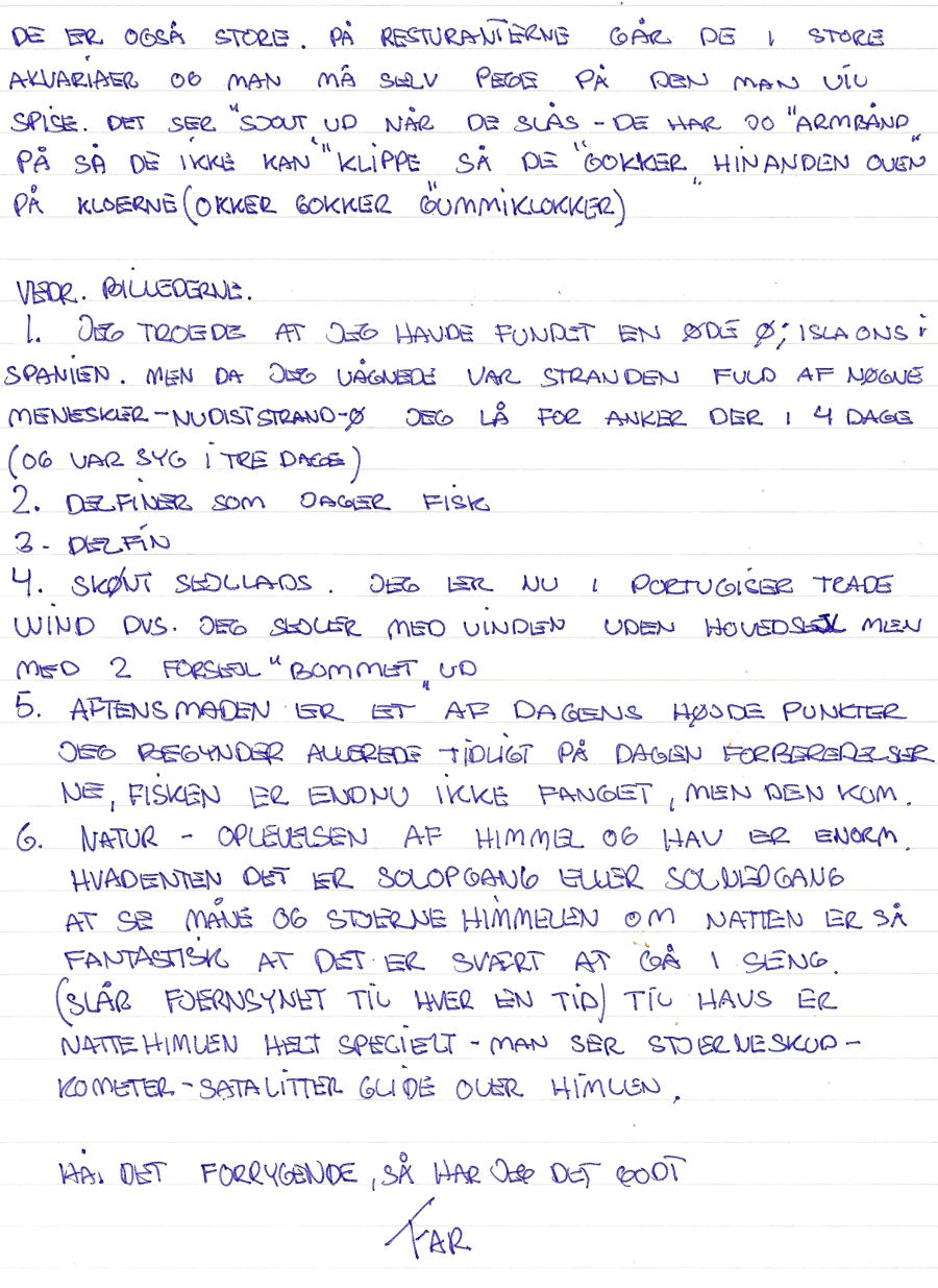 Brev til b�rnene - sendt den 14. september 2000